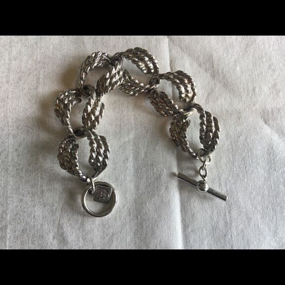 Ann Klein Silvertone Link Bracelet 7” - Picture 3 of 7